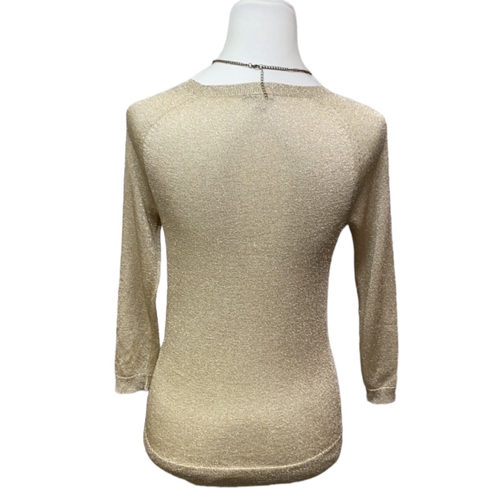 Halogen Tan Gold Sparkling Blouse - Picture 4 of 7